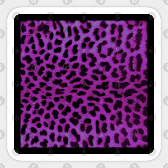 purple cheetah pattern mask great leopard print wild animal design - Purple Cheetah - Sticker