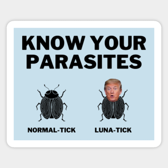 Know Your Parasites - Funny Anti Trump - Anti Trump - Sticker