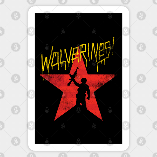 WOLVERINES! - Red Dawn - Sticker