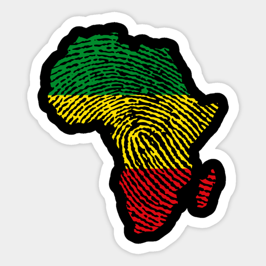 Black History Month Black Lives Matter African Roots Map - Black History Month - Sticker