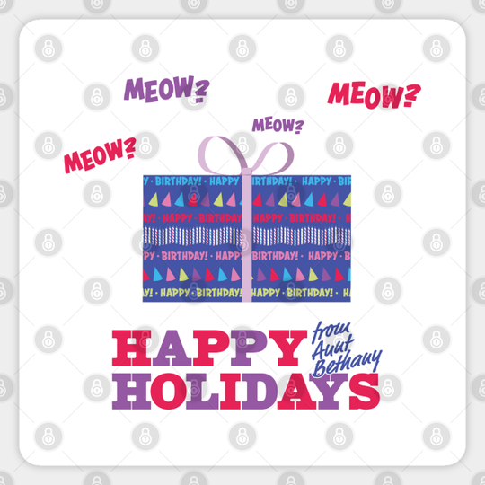 Happy Holidays from Aunt Bethany - National Lampoons Christmas Vacation - Sticker