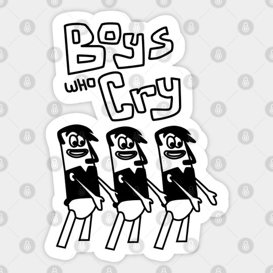 boys who Cry Band - back print - Spongebob - Sticker