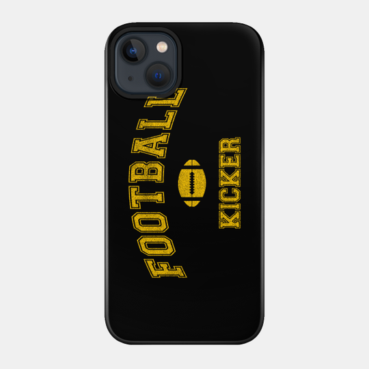 Vintage Football Team, Kicker, distressed Classic College Style - Football Player - Phone Case
