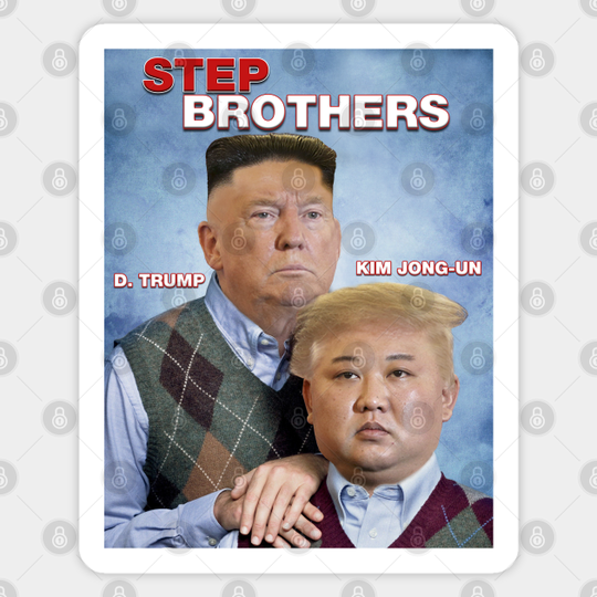 Step Brothers Parody Trump Kim Jong-Un Meme - Biden - Sticker