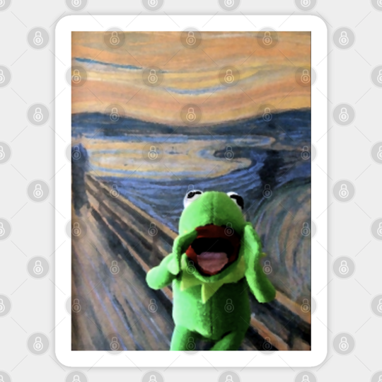 kermit scream - Frogs - Sticker