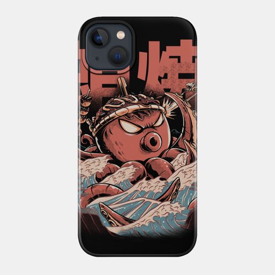 Takoyaki Attack Black Version - Kaiju - Phone Case