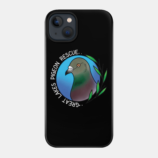 Great Lakes Pigeon Rescue Logo - White Letters - Pigeon - Phone Case