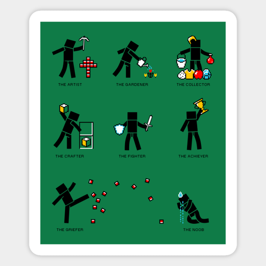 Gamer Types - Minecraft - Sticker