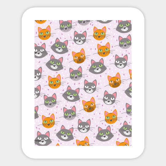 Cats and kittens. - Cats And Kittens - Sticker
