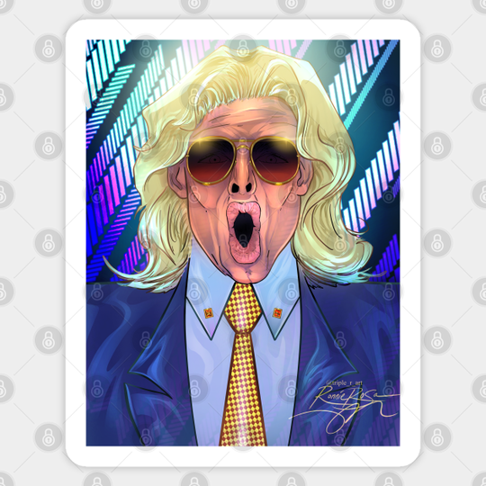 The Nature Boy Ric Flair. Wooooooooo - Ric Flair - Sticker