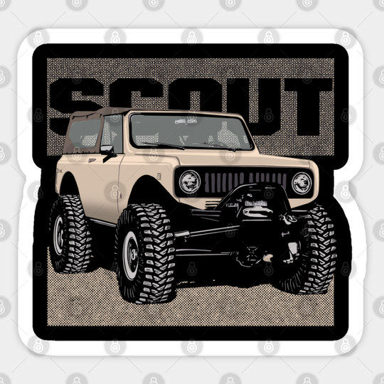 All Wheel drive IH Scout - International Harvester Scout - Sticker