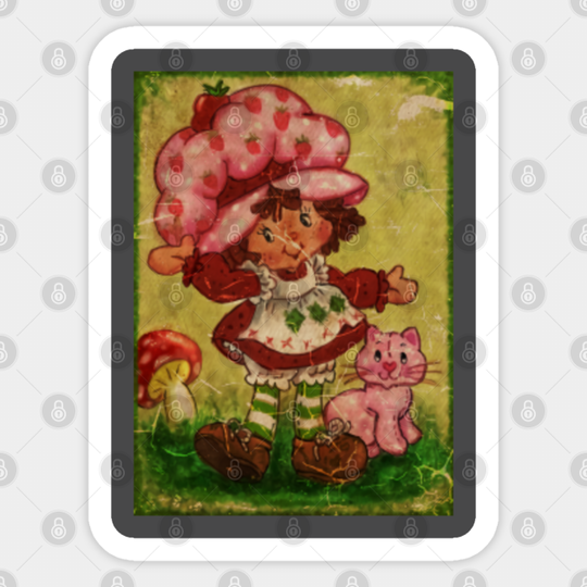 Strawberry Shortcake - Vintage - Strawberry Shortcake - Sticker