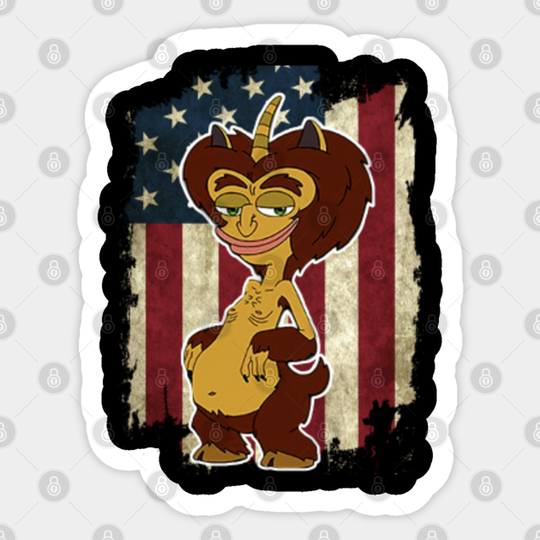 big mouth flag america gift for fans - Big Mouth - Sticker