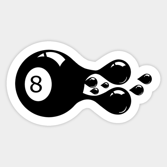 Liquid 8 Ball - Eight Ball - Sticker