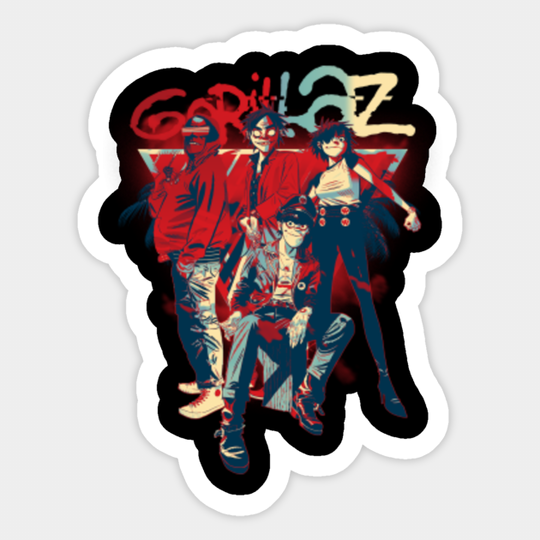 GORILLAZ POPRETRO - Gorillaz - Sticker