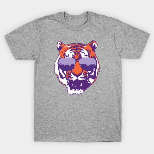 Tiger with Sunglasses Clemson Skyline - Clemson Tigers - T-Shirt