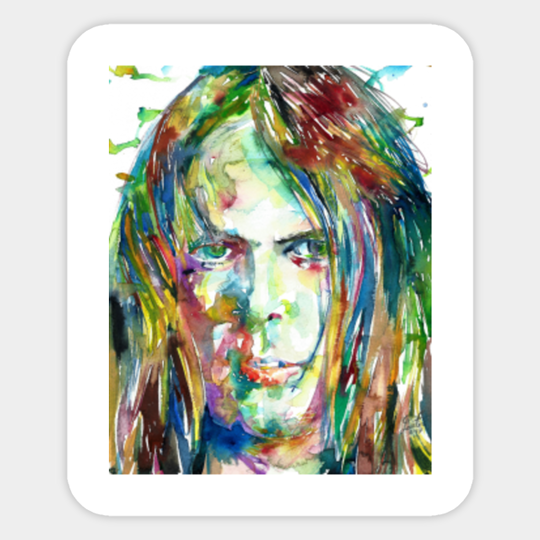 NEIL YOUNG watercolor portrait .2 - Neil Young - Sticker