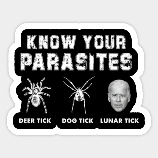 Know your parasites Anti Biden - Anti Biden - Sticker