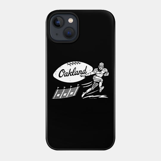 Vintage Football - Oakland Raiders (White Oakland Wordmark) - Oakland Raiders - Phone Case