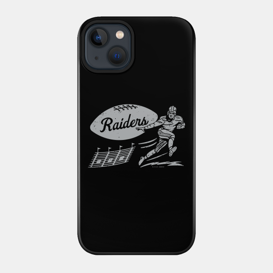Vintage Football - Oakland Raiders (Silver Raiders Wordmark) - Oakland Raiders - Phone Case
