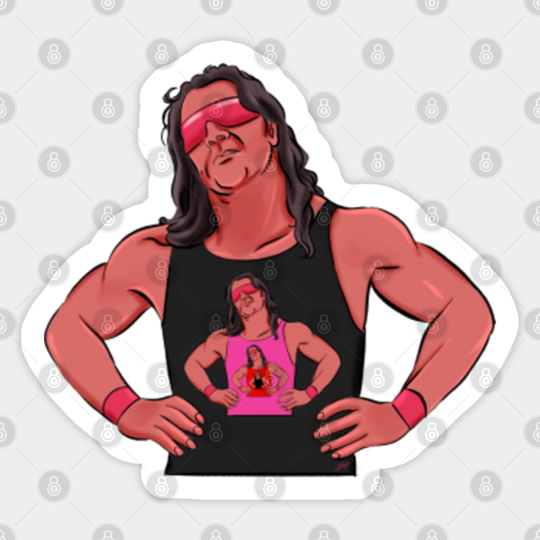 "Bret Hart Infinity T 90" - Bret Hart - Sticker