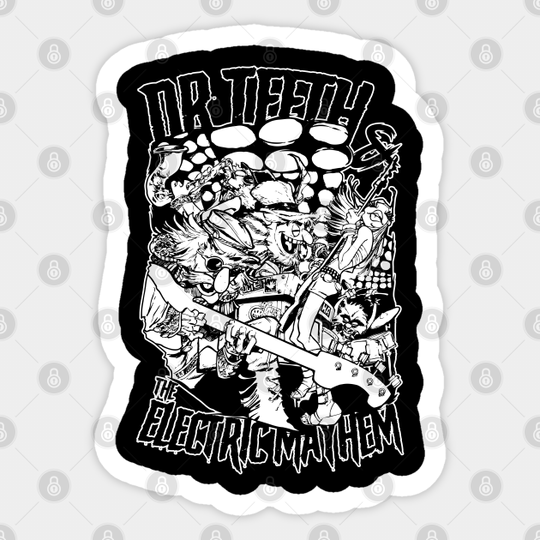 Black Sketch Electric Mayhem Concert - Electric Mayhem - Sticker