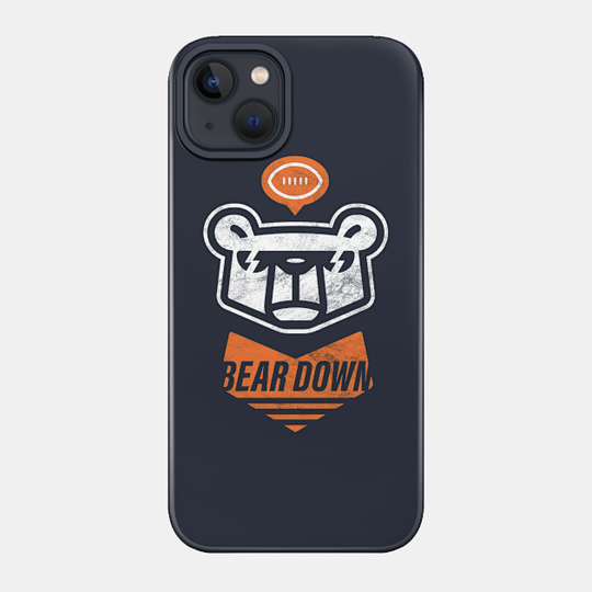 Modern Chicago Football Cool Bear rework, Bear Down - Chicago Bears - Phone Case
