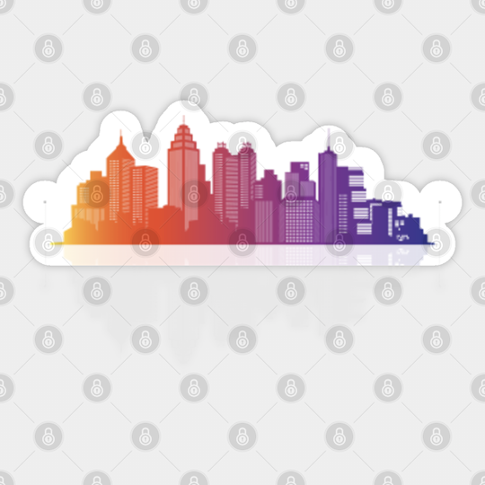 Atlanta City Skyline Of The U.S. State Of Georgia - Atlanta Skyline - Sticker