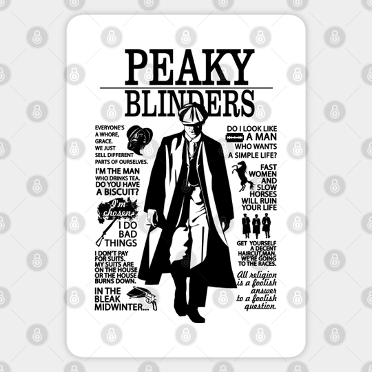 Peaky Blinders Tommy Shelby Quotes - Peaky Blinders - Sticker