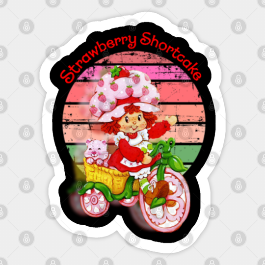 Vintage Cute Strawberry - Strawberry Shortcake - Sticker