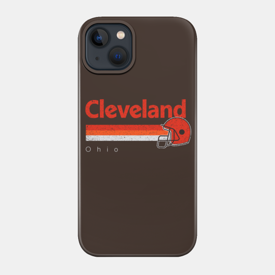 Vintage Cleveland Ohio Sports Football Fans Helmet Game Day - Cleveland Browns - Phone Case