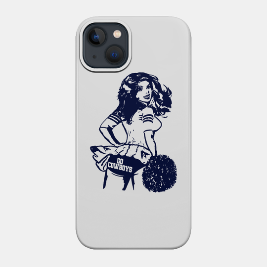 Dallas Cowboys Retro Football Cheerleader - Dallas Cowboys - Phone Case