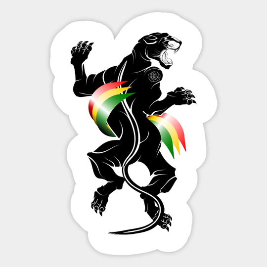 Black Panther Reggae - Panther - Sticker