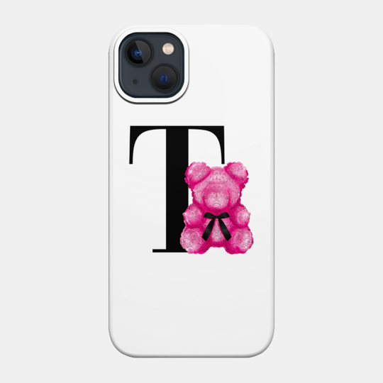 Monogram Teddy Bear T - T - Phone Case