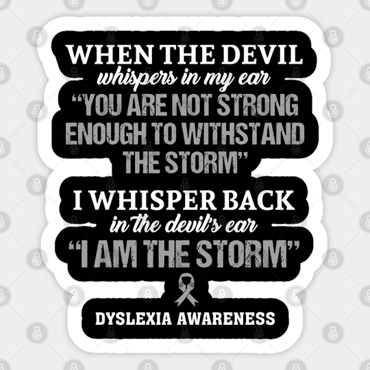 Dyslexia Awareness I Am The Storm - In This Family No One Fights Alone - Dyslexia Awareness - Sticker