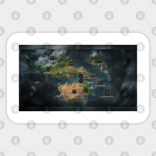 Map of Runeterra - League Of Legends - Sticker