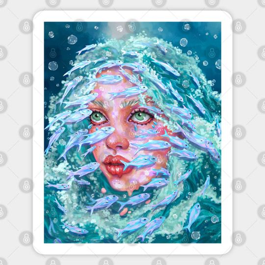 Goddess of the Sea - Sea Life - Sticker