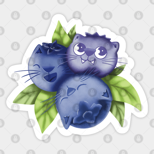 Meow Berries - Cat - Sticker