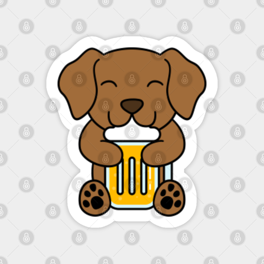 Vizsla Beer Lover - Vizsla - Sticker