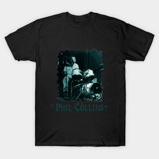 Phil Collins-blue poster style - Musician - T-Shirt
