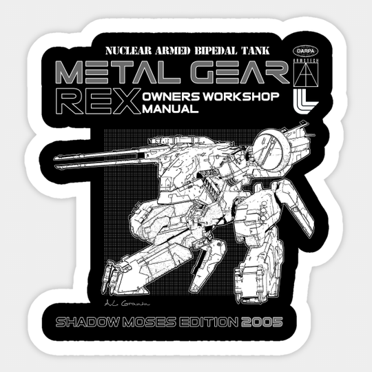 Metal Gear Rex Manual - Metal Gear Solid - Sticker