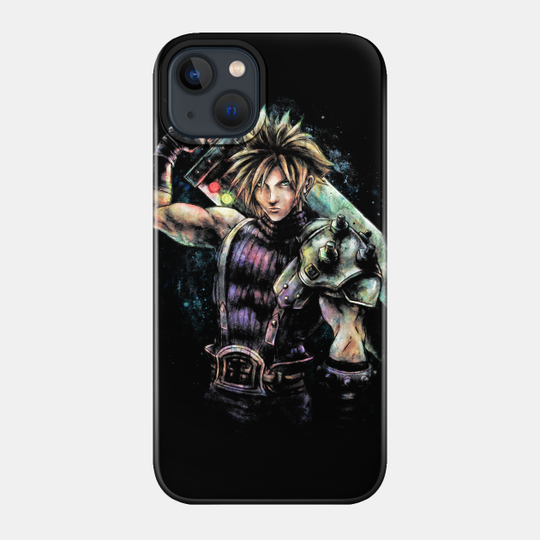 Epic Cloud Strife Final Fantasy VII portrait - Nintendo - Phone Case