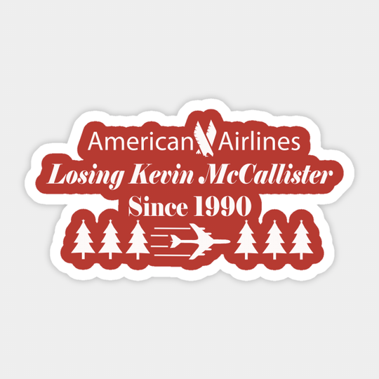 Home Alone Ugly Sweater American Airlines - Home Alone - Sticker