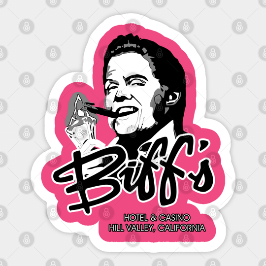 Biff's Hotel and Casino - Back To The Future - Sticker
