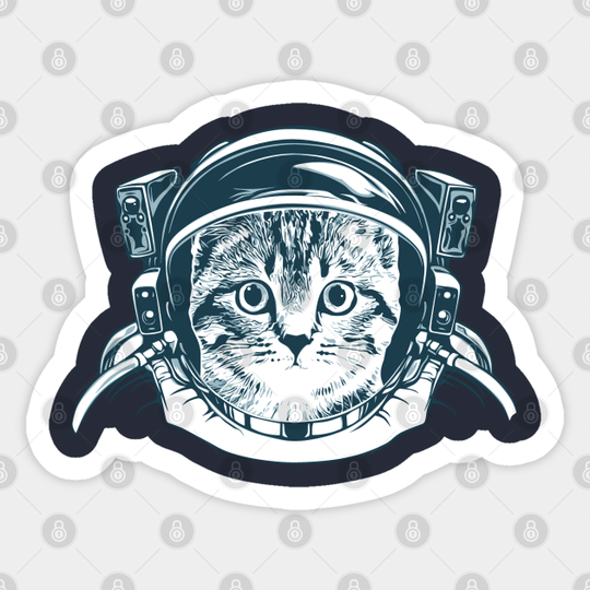 Cat in the space - Cats And Kittens - Sticker