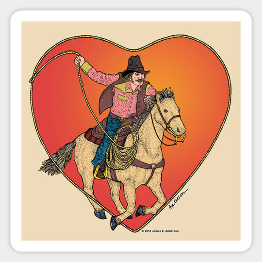 Luv Cowboy - Western Romance - Sticker