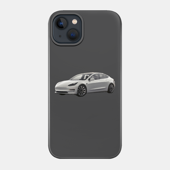 Tesla Model 3 Oil Painting - Tesla - Phone Case