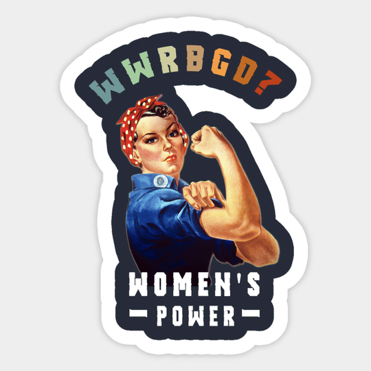 WWRBGD? RBG Ruth Bader Ginsburg Equal Rights Retro Feminist vintage gift - Wwrbgd Rbg Ruth Bader Ginsburg Feminist - Sticker