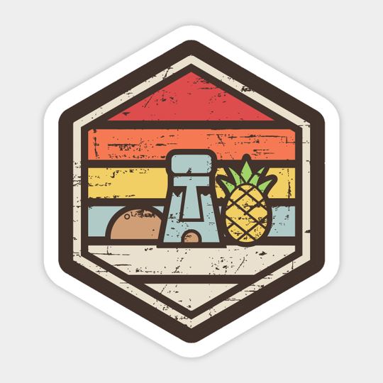 Retro Badge Pineapple Under The Sea - Spongebob - Sticker