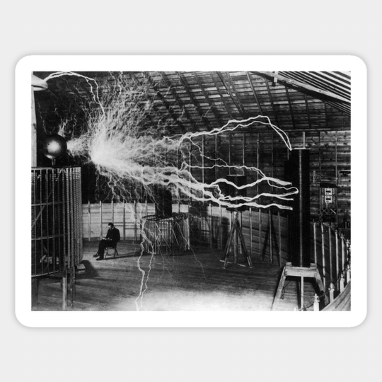 Nikola Tesla - Bolts Of Electricity - Tesla - Sticker